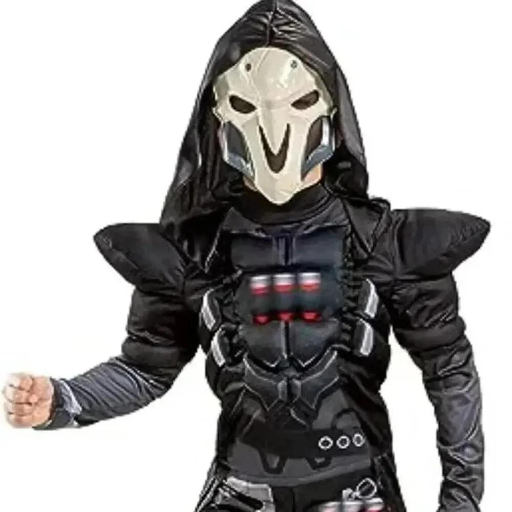 New Disguise - Overwatch Reaper Halloween Muscle Costume Size M 8-10 Boy's